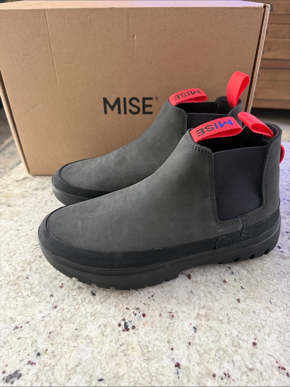 Mise Culinary/All Terrain Black Chelsea Boots NIB sz 39